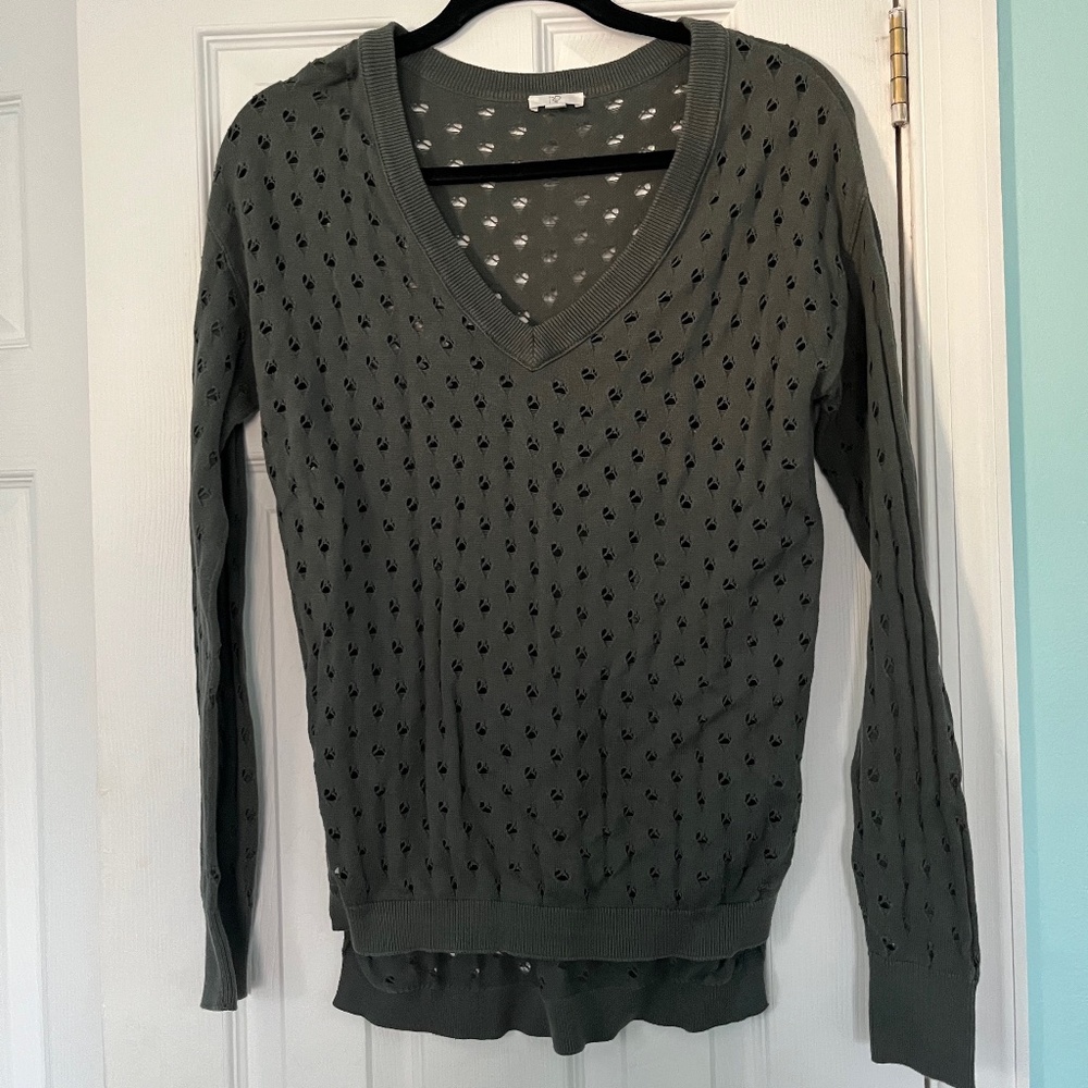 Green BP heart sweater in small